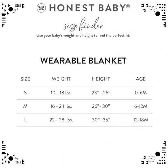 The Honest Company Baby Organic Cotton Light Filled Reversible Wearable Blanket - Picture 6 of 14